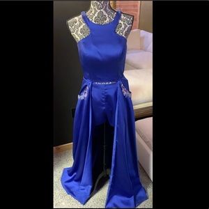 Rachel Allan Blue Prom Dress